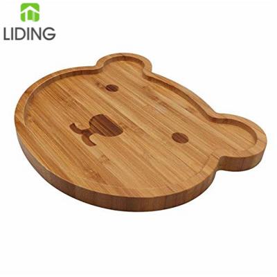 China Sustainable Baby Toddler Bamboo Dish With Baby Suction Place Mats For Kids for sale