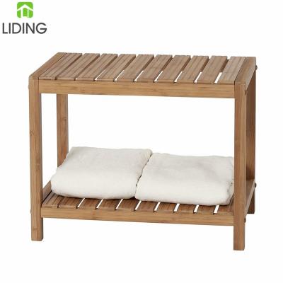 China Contemporary Bamboo Spa Bench Bath Shower Bench for sale