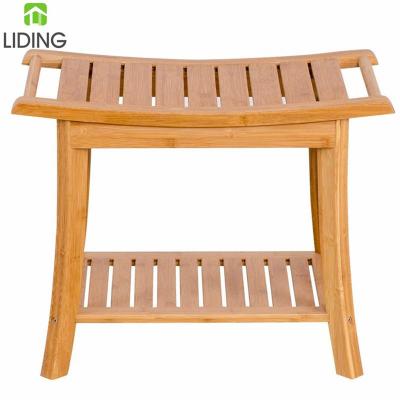 China Shower Bench Bathroom Stool Bamboo Shower Chair 24