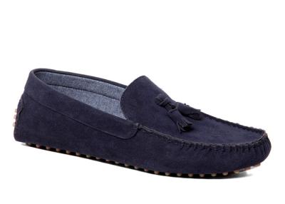 China Stichting Style Flats Mensen Zwarte rijschoenen, Moccasin - Gommino Suede Rijschoenen Te koop