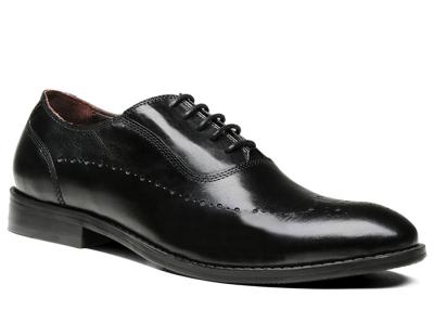 China Flats Mens Black Oxford Shoes Comfortable Insole Lacing Business Dress Shoes for sale