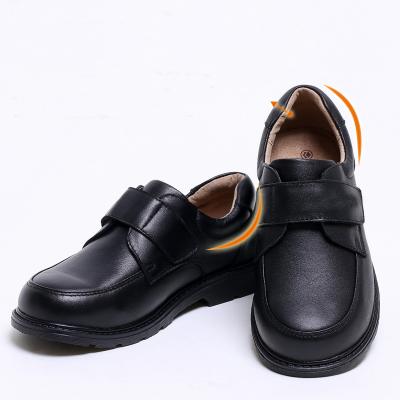 China Slip On Boys School Schoenen Zwart Casual Kinderen Lederschoenen Te koop