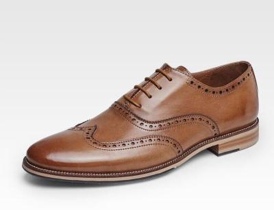 Chine Chaussures de mariée pour hommes faites à la main en cuir de grain entier Goodyear à vendre