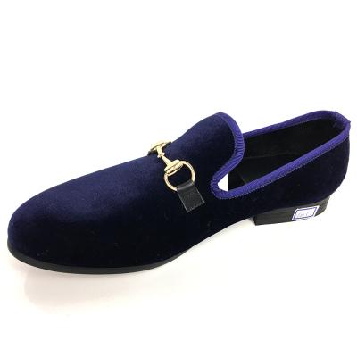 China Handmade Black Velvet Loafer Shoes Embroidered Red Bottom Flat Mens Shoes for sale