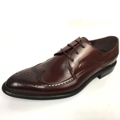 China Männer neue Art Braun High Class Männer Leder Kleid Schuhe Pigkin Gummi zu verkaufen