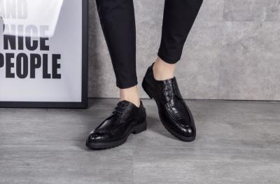 China Black Slip on Round Toe Men Formal Dress Shoes Spring / Autumn Comfortable for sale