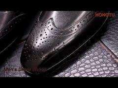 Flats Men‘s Dress Shoes Genuine Leather Fashion For Formal