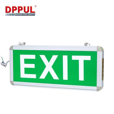 China Emergency Exit Box IP20 Green Emergency Led Emergency Exit Sign Light Exit Led Light With Rechargeable Battery for sale