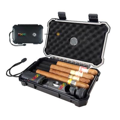 China Large Capacity Portable Humidor Humidifier Travel Cigar Boxes Humidor Humidifier With Cigar Accessories for sale