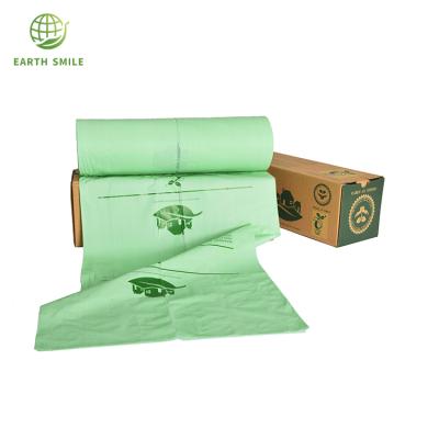 China Bolsas de basura Disposable Eco Friendly Biodegradable Plastic Garbage Bags Biodegradable Cornstarch Waste Bags Roll for sale