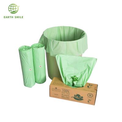 China BPI Biodegradable Eco Friendly Plastic Bin Liner Bags Customizable Compostable Degradable Bio Waste Bags Bin Bags for sale