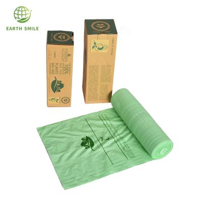 China 100% EN13432 Biodegradable Waste BPI Bags 100% Compostable PLA Kitchen Waste Bags On Roll for sale