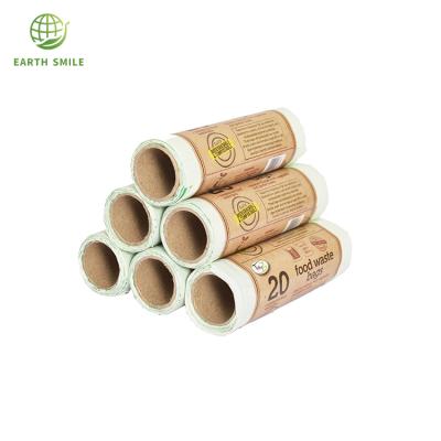 China 100% Compostable Family Living Bag Food Waste Bag Biodegradable Packing Waste Bags On Roll for sale