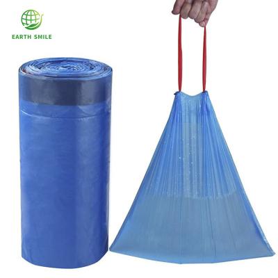 China Custom Made 100% PLA PBAT Cornstarch Waste Bags Drawstring Biodegradable Plastic Compostable Waste Bag On Roll for sale