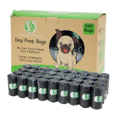 China 540pcs Sustainable Poop Bags 100% Eco Extra Thick Strong Leak Proof Biodegradable Dog Poo Bags For Dog Waste for sale