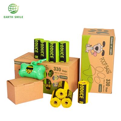 China BPI EN13432 Custom Sustainable Pet Waste Bag Logo Poop Bags Corn Starch Biodegradable Dog Poop Bag Compostable for sale