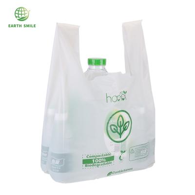 China Eco Friendly Biodegradable Plastic Reusable Handled Bag Fruit T-Shirt Packaging Bags For Shopping for sale