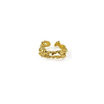 China New Arrival High Quality Retro Irregular Ring 18k Gold Plated Ring Ins Design Ring Wholesale Trendy Jewelry For Women for sale