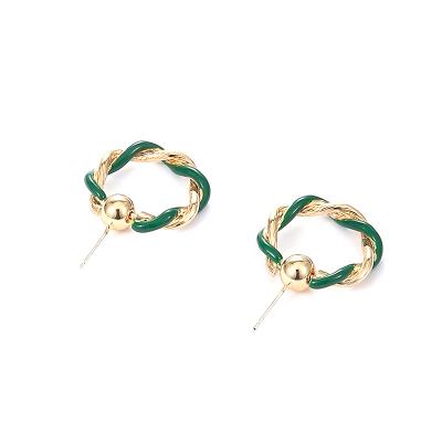 China Other New Arrival Fashionable Insti Stylish Women Winding Earrings Fashion Oil Drop Earrings For Women for sale