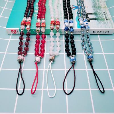 China NEW Phone Key Working ID Card Fashionable Crystal Beads Lanyard for sale