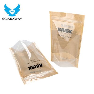 China Safety 100% Food Grade Printing Transparent Doypack Stand Up Ziplock Pouch For Food for sale