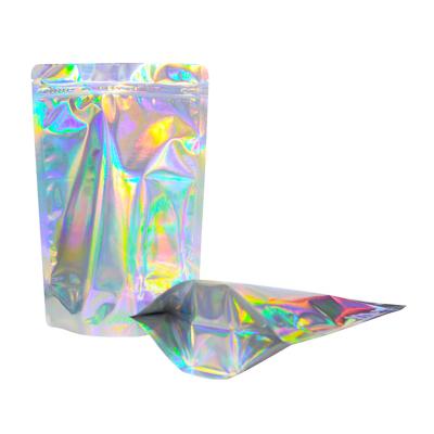 China Barrier Custom By Rainbow Holographic Mylar Ziplock Bags With Zipper for sale