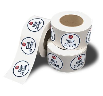 China Customized Printing Waterproof Round Sticker Roll Waterproof Logo Packaging Label for sale