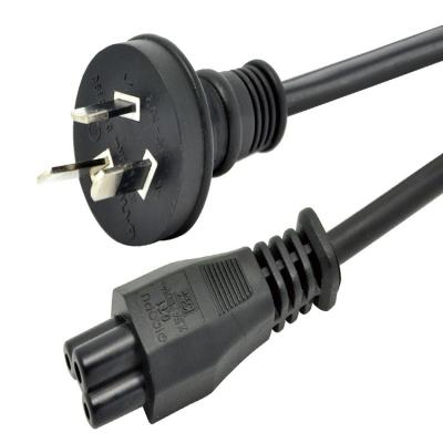 China Laptop Aussie 3 Pins Laptop Power Cord Extension With IEC C5 Connector for sale