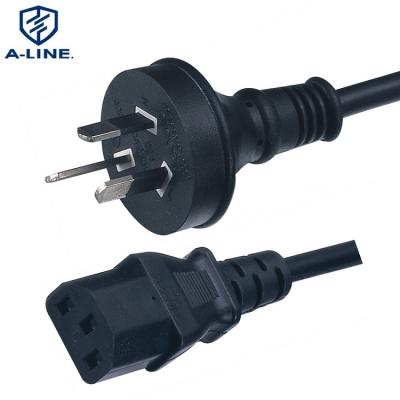 China Australian Home Appliance Power Cord 3 Pins Plug And IEC C13 Connectors for sale