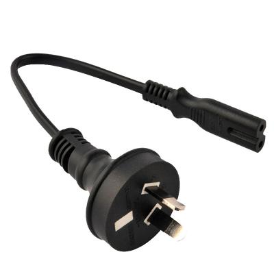 China Home Appliance Australian 2 Pin Power Cord With IEC C7 Connector for sale