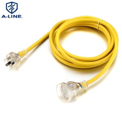 China Home Appliance SAA Approved Transparent Australian 3 Pins Plug Extension Power Cord for sale