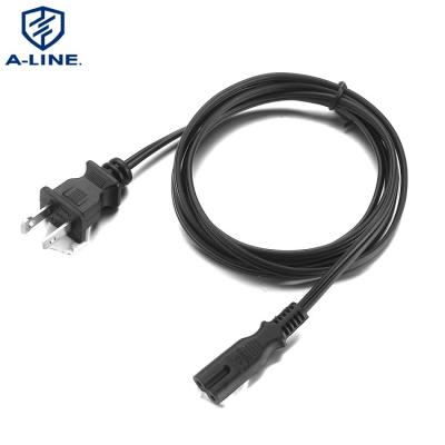 China Home Appliance US 2 Prong AC Power Cord Cable Connector for sale