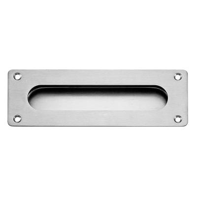 China Traditional Rectangle Flush Concealed Recessed Sliding Doors Flush Concealed Stainless Steel Pull Handles for sale