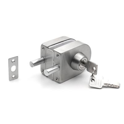 China Entry Factory Price Sliding Stainless Steel Frameless Glass Door Lock For Tempered Glass Door for sale