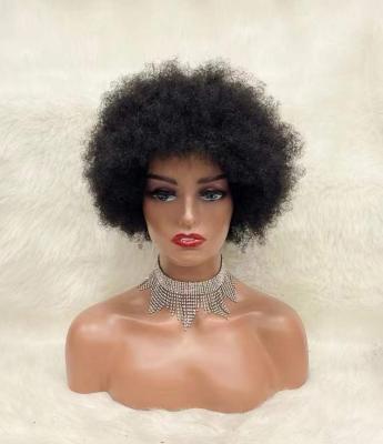 China 100% Human Hair Machine Made Pixie Cut Short Curly Wig Wholesale Cheap Price Soft And Tangle Free for sale