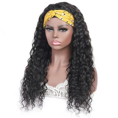 China High Quality Kinky Curly 100% Barely Shedding Thick Soft Straight Brazilian Remy Human Virgin Hair Headband Wigs For Black Women for sale