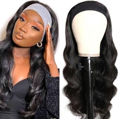 China 2022 Straight Into The Current Cheap Brazilian Remy Human Hair Non Lace Headband Machine Made Wigs Wigs For Black Women for sale