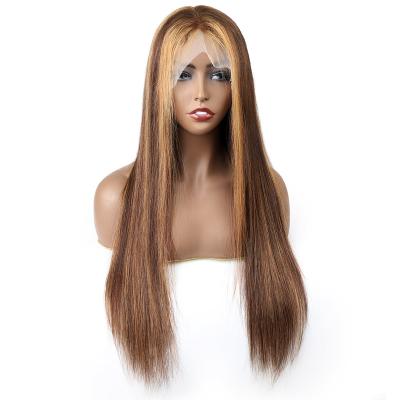 China 100% Unprocessed Barely Shedding Soft Smooth Thick Virgin Remy Bone Straight Human Hair Cheap Price Lace Front Wigs for sale