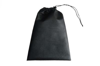 China Eco Friendly 46 x 36cm Small Nylon Drawstring Bags Ecologic , Black for sale