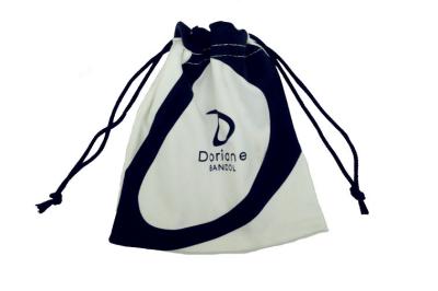 China De Juwelenzak Dubbele Drawstring van Drawstring van de Microfiber Witte Douane Te koop