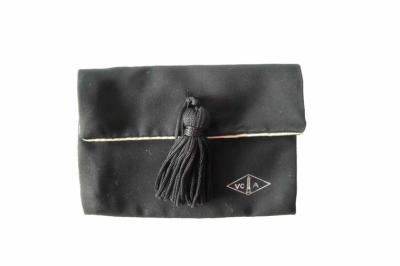 China Elegant Taffeta Jewelry Snap Pouches Polyester With Tassel for sale