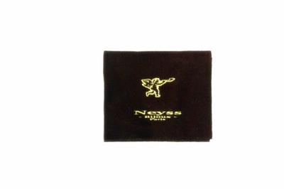 China Brown Jewellery Velvet Drawstring Bags With Customized Logo Printing for sale