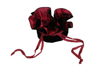 China Red Novelty Velvet Drawstring Bags , Popular Gift Packaing Bag for sale