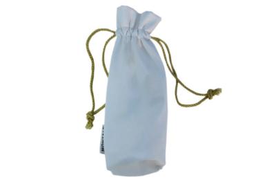 China Perfume White Pu Leather Drawstring Pouch Waterproof With Cord for sale