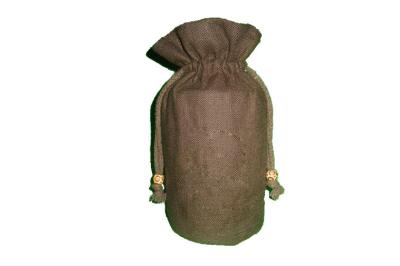 China Brown Reusable Small Drawstring Pouch Custom For Food Packing for sale