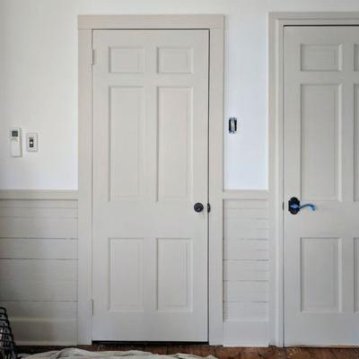 China Solid Wood Doors Bedroom Living Room Doors MDF Interior Doors Modern Paint Room for sale