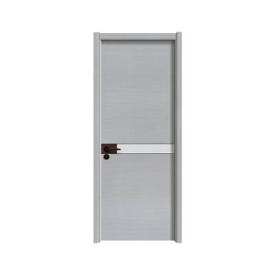 China Modern Silver Color Wooden Advanced Pear Living Room Door Security Door Indoor MDF Laminated Door for sale