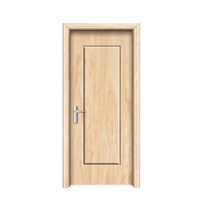 China Red Rustic Sound Insulation MDF Engineered Wooden Door Interior Doors For Bathroom Hotel for sale