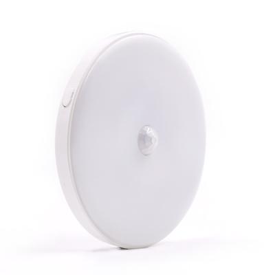 China Dimmable Body Motion Sensor Light Modern Super Slim Night Light Rechargeable Warm Cold White White Bedroom 1W Baby Care Night Lamp for sale