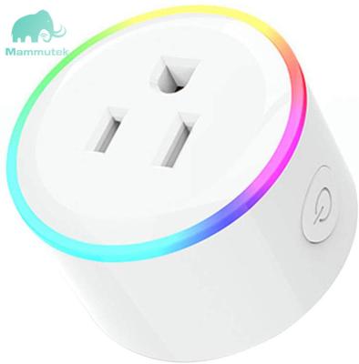 China Residential/Multi-Purpose RGB WiFi Mini Smart Outlet Work Smart Plug with Alexa & Google Home, Wireless Smart Outlet with Night Light, for sale